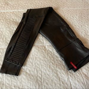 SPANX Faux Leather Moto Leggings